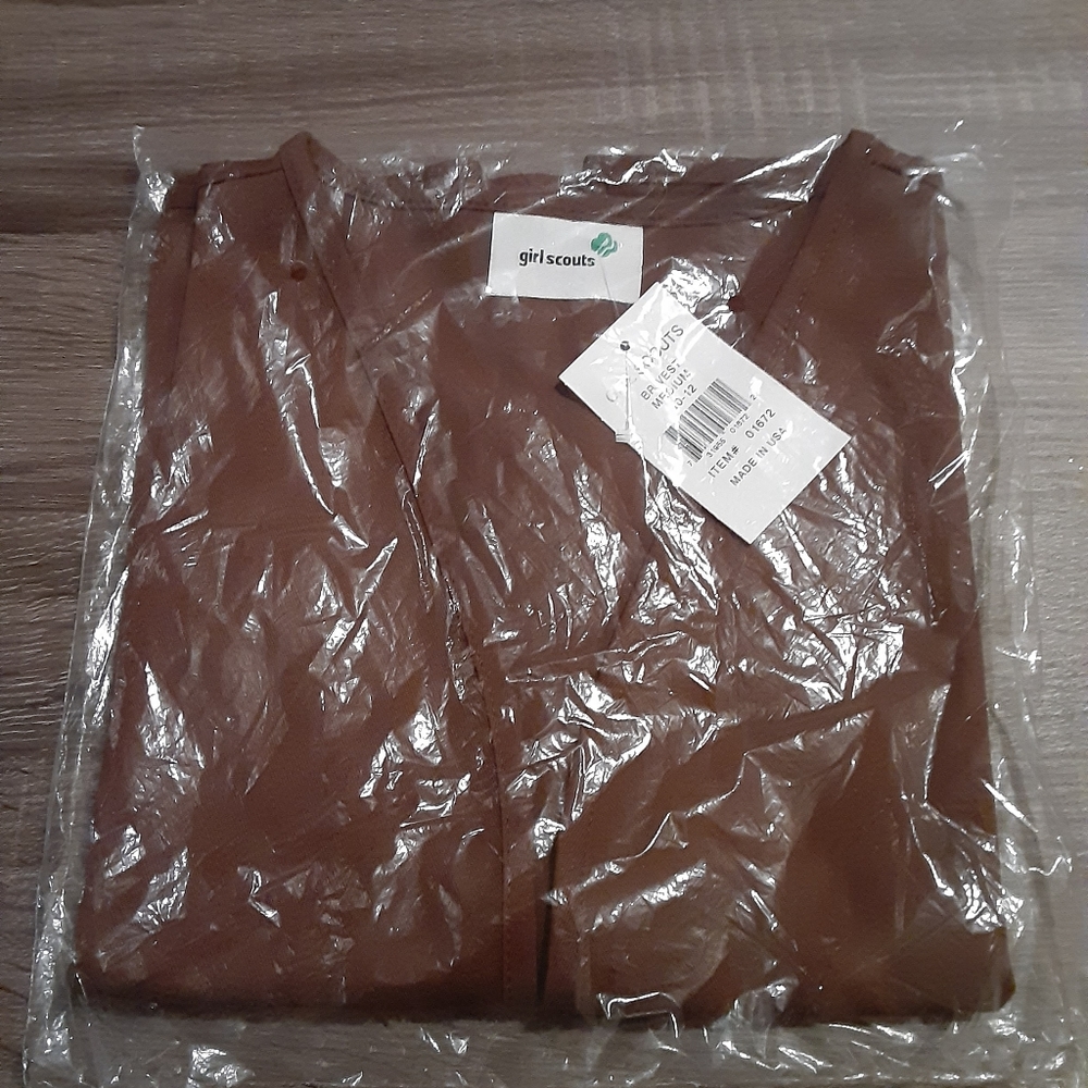 Girls brownie girl scout vest
